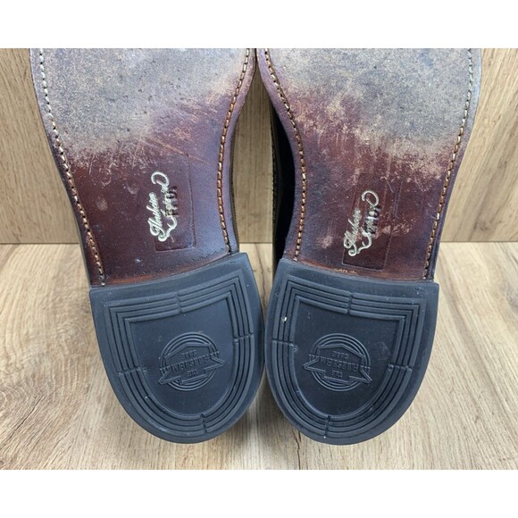 VTG Florsheim Imperial Mens Loafers Tuscany Black Leather Tassel Wingtip 7.5 E main image 9